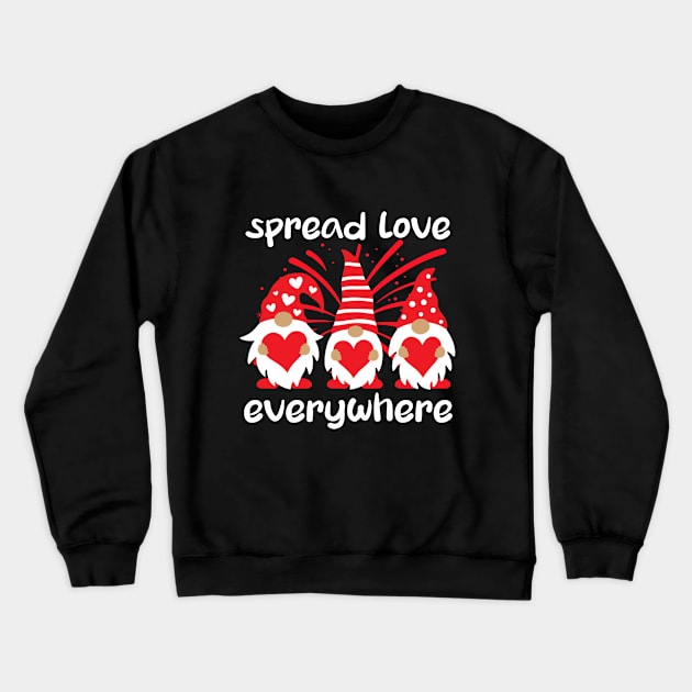 Gnomes Love Couple Valentine's Day Gift Crewneck Sweatshirt by YANISOVE